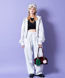 an meets zakka（アンミツザッカ）の「an meets zakka ベルベットロングハンドルミニボストンバッグ（ボストンバッグ）」