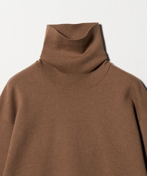 6(ROKU)＞コットンウール ミラノリブ タートルネック ニット（ニット
