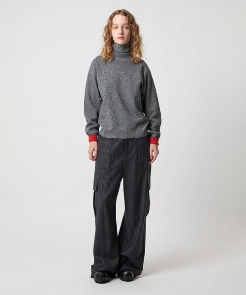 6(ROKU)＞コットンウール ミラノリブ タートルネック ニット（ニット