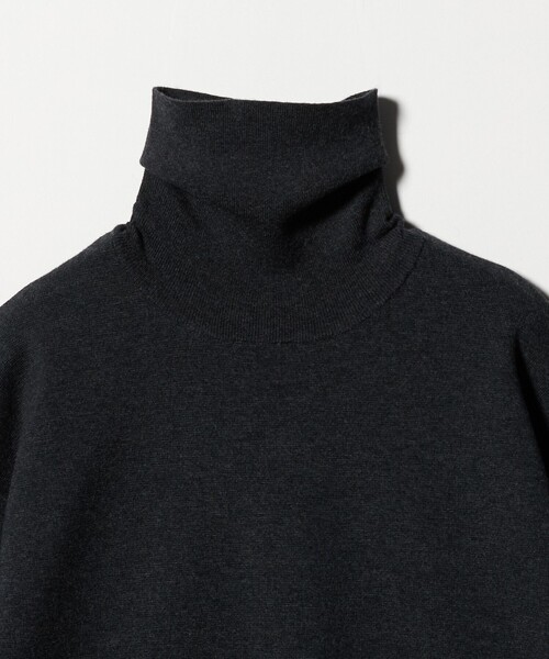 6(ROKU)＞コットンウール ミラノリブ タートルネック ニット（ニット
