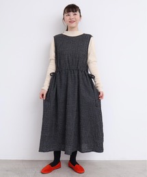 l'atelier du savon | ウールガーゼ　リボンの2wayゆるワンピース(ワンピース)