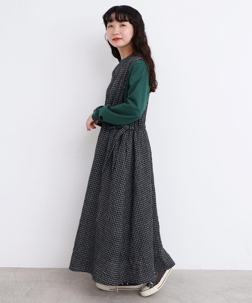 l'atelier du savon（アトリエドサボン）の「ウールガーゼ　リボンの2wayゆるワンピース（ワンピース・レディース・その他/ブラック・FREE）」の14枚目の写真