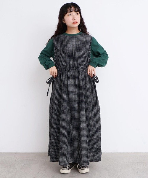 l'atelier du savon（アトリエドサボン）の「ウールガーゼ　リボンの2wayゆるワンピース（ワンピース・レディース・その他/ブラック・FREE）」の13枚目の写真