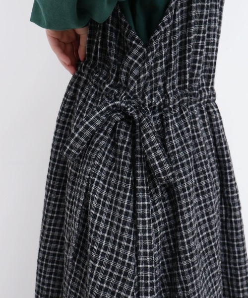 l'atelier du savon（アトリエドサボン）の「ウールガーゼ　リボンの2wayゆるワンピース（ワンピース・レディース・その他/ブラック・FREE）」の9枚目の写真