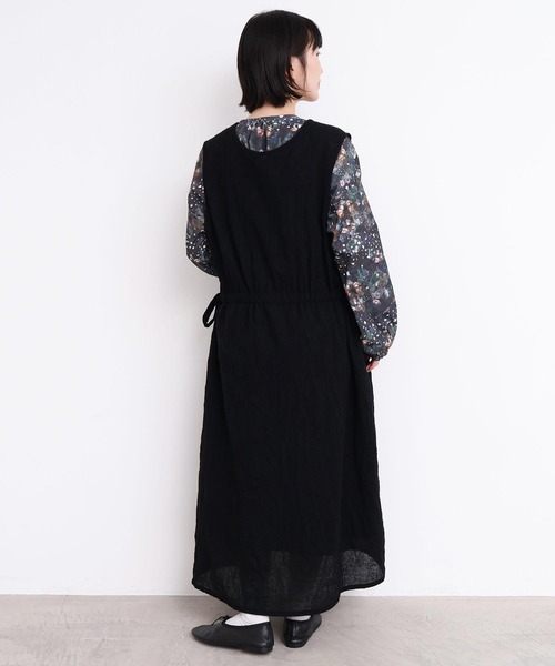 l'atelier du savon（アトリエドサボン）の「ウールガーゼ　リボンの2wayゆるワンピース（ワンピース・レディース・その他/ブラック・FREE）」の19枚目の写真
