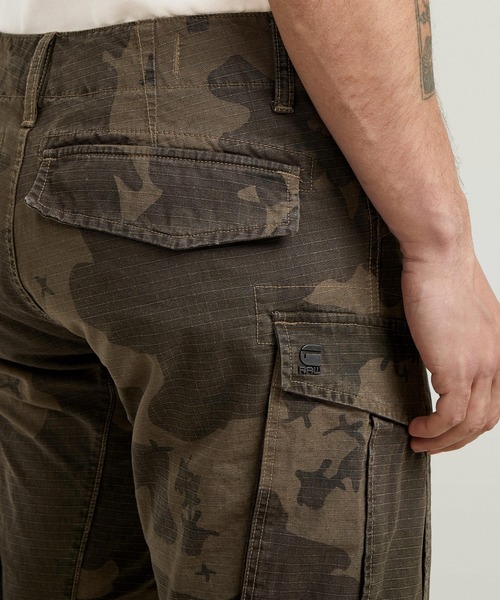 G-STAR(ジースター)の「ROVIC ZIP 3D REGULAR TAPERED PANTS/ヴィンテージライクウォッシュド加工立体裁断レギュラーテーパードカモ柄カーゴパンツ(カーゴパンツ・メンズ・カモフラージュ・30/30/29/30/36/30/33/30/34/30/31/30/32/30/31/32/32/32/33/32/34/32/30/32/36/32/28/32/29/32)」の5枚目の写真