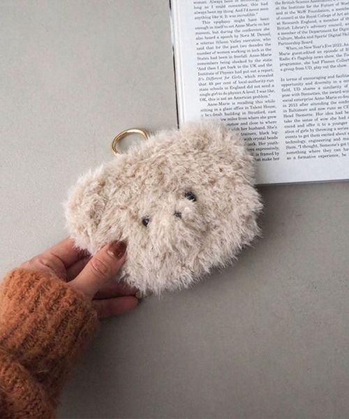 LAZY SUSAN（レイジースーザン）の「チャームポーチテディ　２５（ポーチ・レディース・ブラウン/ベージュ/ホワイト・FREE）」の7枚目の写真