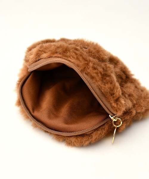 LAZY SUSAN（レイジースーザン）の「チャームポーチテディ　２５（ポーチ・レディース・ブラウン/ベージュ/ホワイト・FREE）」の5枚目の写真