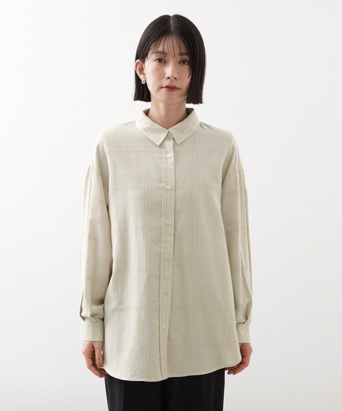 THE SHOP TK (ザ ショップ ティーケー )の「インしてる風にも着られるチェックシャツ(シャツ/ブラウス・レディース・ブラック系その他2/アイボリー系1・12/13)」の12枚目の写真