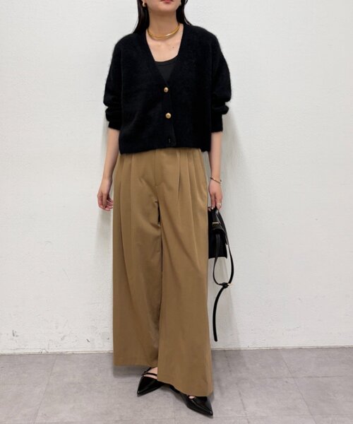 LOUNGEDRESS（ラウンジドレス）の「シャギーショートニットカーディガン（カーディガン/ボレロ・レディース・グレー/オフホワイト/ブラウン・FREE）」の22枚目の写真