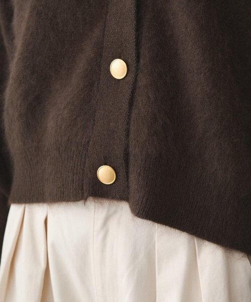 LOUNGEDRESS（ラウンジドレス）の「シャギーショートニットカーディガン（カーディガン/ボレロ・レディース・グレー/オフホワイト/ブラウン・FREE）」の11枚目の写真
