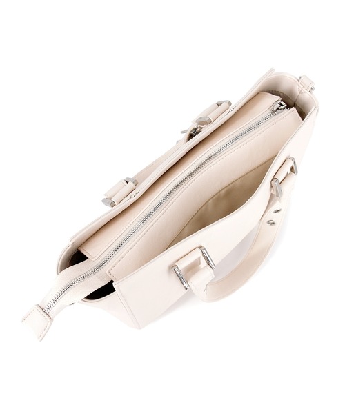 MURUA（ムルーア）の「MURUA(ムルーア)2WAYハンドバッグ MR-B1404 ベルトチャーム（ハンドバッグ・レディース・アイボリー/ブラック・FREE）」の13枚目の写真