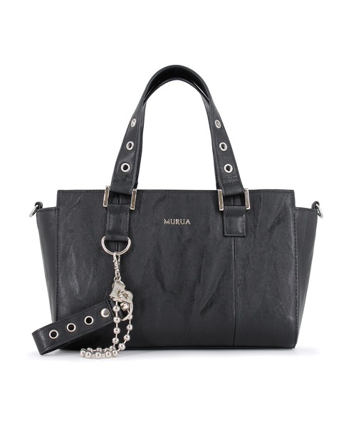 MURUA（ムルーア）の「MURUA(ムルーア)2WAYハンドバッグ MR-B1404 ベルトチャーム（ハンドバッグ・レディース・アイボリー/ブラック・FREE）」の16枚目の写真