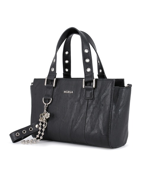MURUA（ムルーア）の「MURUA(ムルーア)2WAYハンドバッグ MR-B1404 ベルトチャーム（ハンドバッグ・レディース・アイボリー/ブラック・FREE）」の17枚目の写真
