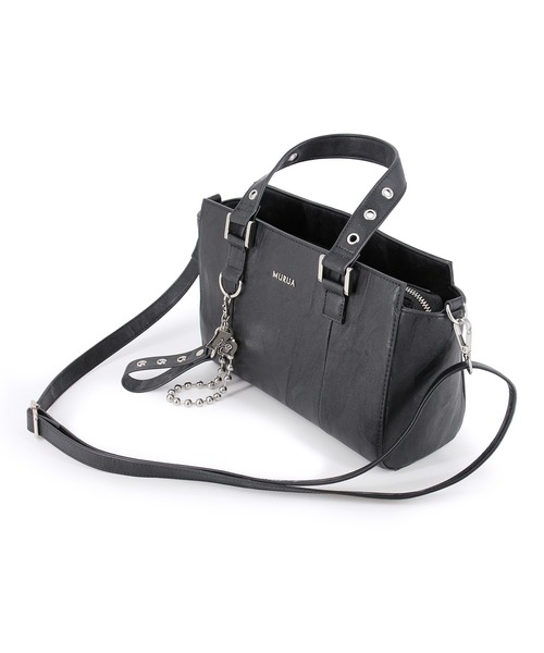MURUA（ムルーア）の「MURUA(ムルーア)2WAYハンドバッグ MR-B1404 ベルトチャーム（ハンドバッグ・レディース・アイボリー/ブラック・FREE）」の22枚目の写真
