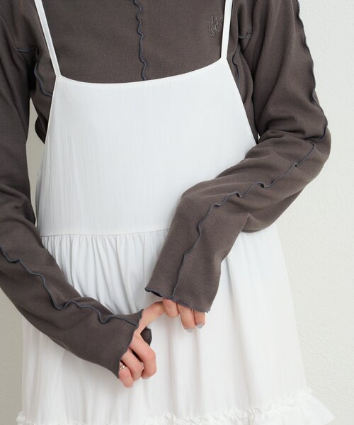 w closet（ダブルクローゼット）の「アソートティアードワンピース（ワンピース・レディース・ブラック/ブラウン/ブルー/オフホワイト・FREE）」の19枚目の写真