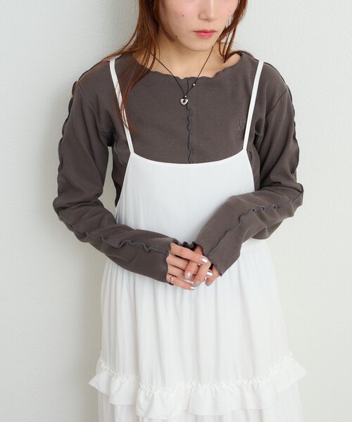 w closet（ダブルクローゼット）の「アソートティアードワンピース（ワンピース・レディース・ブラック/ブラウン/ブルー/オフホワイト・FREE）」の21枚目の写真