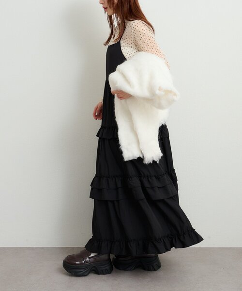 w closet（ダブルクローゼット）の「アソートティアードワンピース（ワンピース・レディース・ブラック/ブラウン/ブルー/オフホワイト・FREE）」の12枚目の写真
