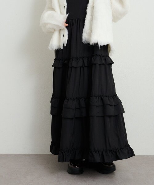 w closet（ダブルクローゼット）の「アソートティアードワンピース（ワンピース・レディース・ブラック/ブラウン/ブルー/オフホワイト・FREE）」の15枚目の写真