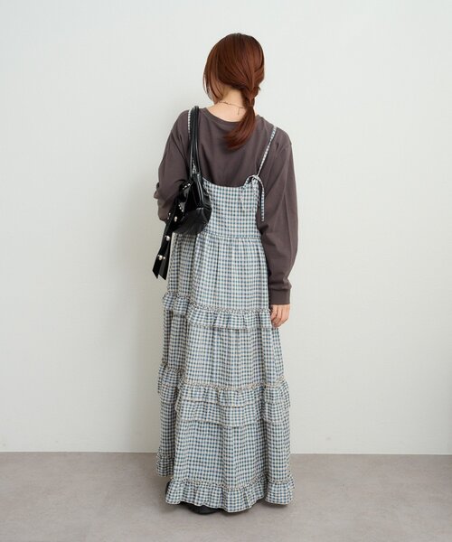 w closet（ダブルクローゼット）の「アソートティアードワンピース（ワンピース・レディース・ブラック/ブラウン/ブルー/オフホワイト・FREE）」の11枚目の写真