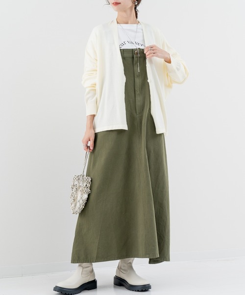 refinedworks（リファインドワークス）の「【refinedworks】秋カラー が魅力的な サロペットスカート！（サロペット/オーバーオール・レディース・ベージュ/カーキ/チャコールグレー・FREE）」の19枚目の写真