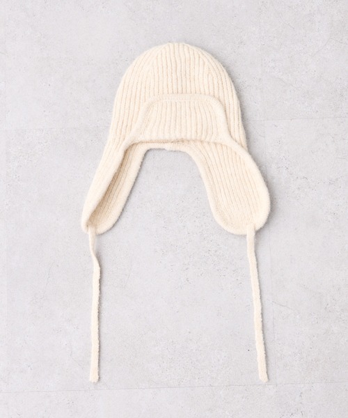 CIAOPANIC TYPY（チャオパニックティピー）の「耳付きあったかニット帽（ニットキャップ/ビーニー・レディース・グレー/オフホワイト/ブラック/ブラウン・ONE SIZE）」の11枚目の写真