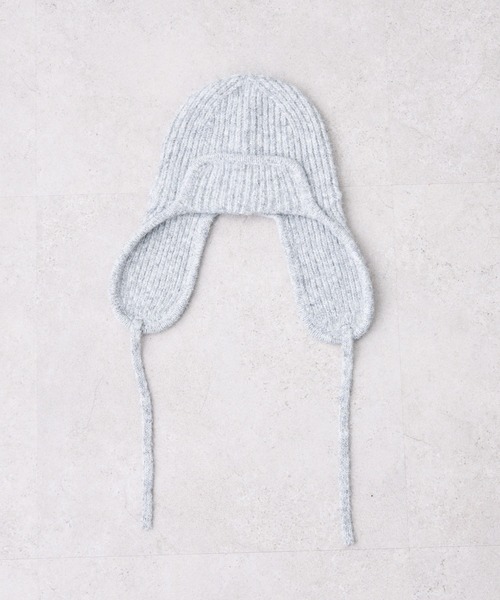 CIAOPANIC TYPY（チャオパニックティピー）の「耳付きあったかニット帽（ニットキャップ/ビーニー・レディース・グレー/オフホワイト/ブラック/ブラウン・ONE SIZE）」の12枚目の写真