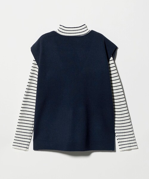 A DAY IN THE LIFE UNITED ARROWS(アデイインザライフユナイテッドアローズ)の「ベスト+ハイネックニット ‐ウォッシャブル‐<A DAY IN THE LIFE>(ニット/セーター・レディース・オリーブ/ナチュラル/グレー系/ネイビー・FREE)」の6枚目の写真