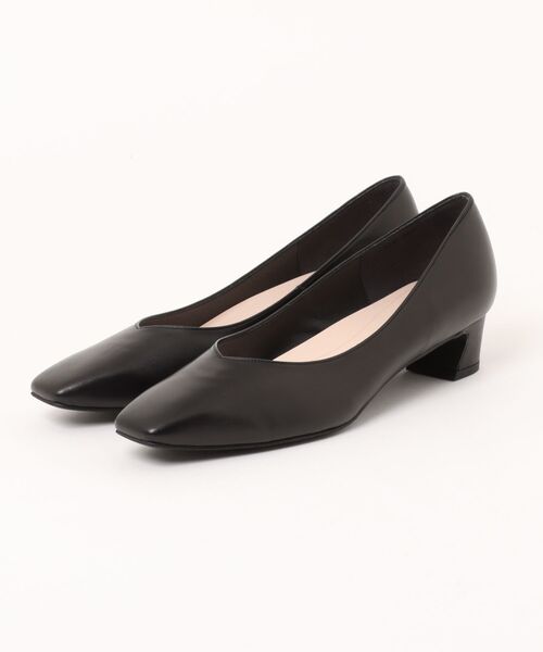 MELMO(メルモ)の「スクエアトゥVカットプレーンパンプス(パンプス・レディース・ブラック・22.5cm/23.0cm/23.5cm/24.0cm/24.5cm)」の1枚目の写真