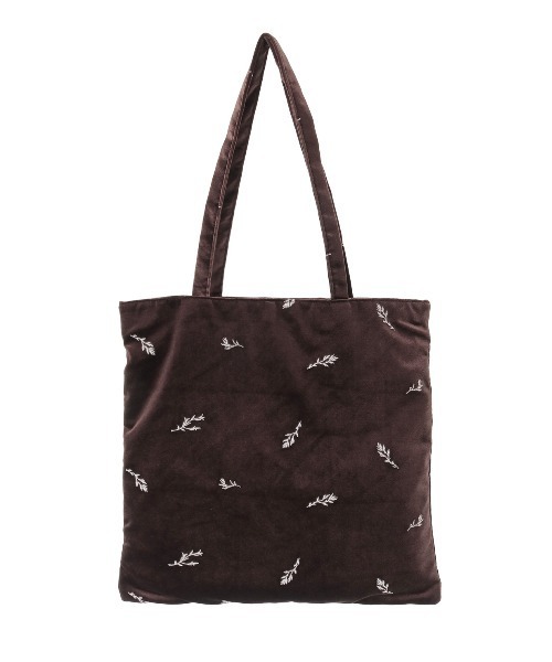 MANOF（マノフ）の「VELOUR EMBROIDERY TOTE BAG（トートバッグ・レディース・ブルー/ブラウン・FREE）」の15枚目の写真