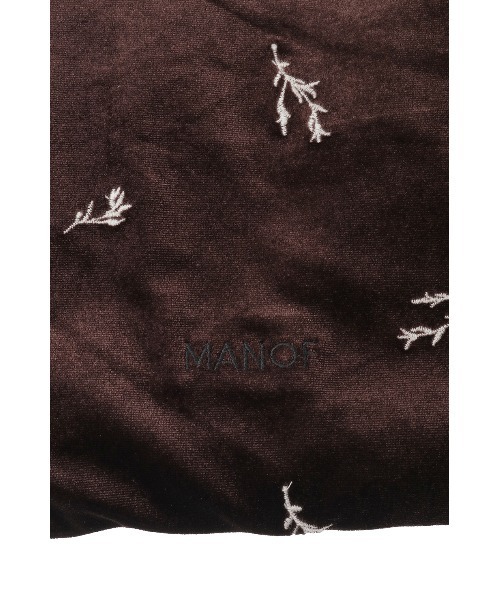 MANOF（マノフ）の「VELOUR EMBROIDERY TOTE BAG（トートバッグ・レディース・ブルー/ブラウン・FREE）」の16枚目の写真