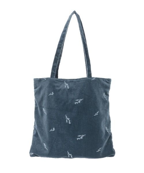 MANOF（マノフ）の「VELOUR EMBROIDERY TOTE BAG（トートバッグ・レディース・ブルー/ブラウン・FREE）」の9枚目の写真