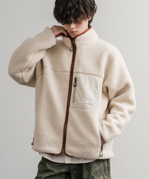 FIRST DOWN ファーストダウン BOA FLEECE JKT ロゴ刺繍タンブリング