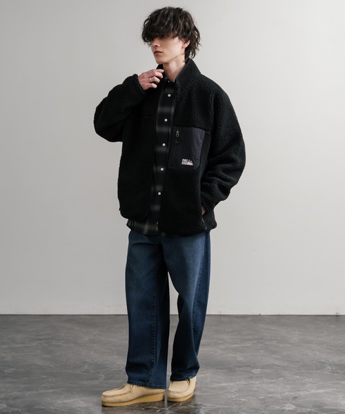 セール】FIRST DOWN ファーストダウン BOA FLEECE JKT ロゴ刺繍