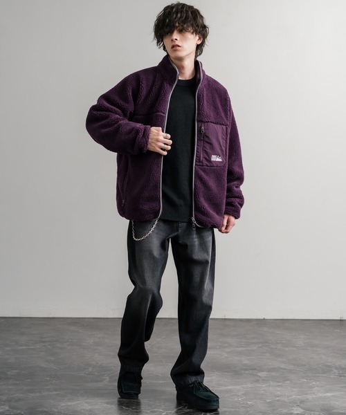 セール】FIRST DOWN ファーストダウン BOA FLEECE JKT ロゴ刺繍