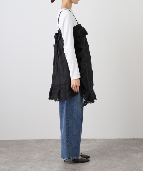 crinkle crinkle crinkle(クリンクルクリンクルクリンクル)の「【crinkle crinkle crinkle/クリンクルクリンクルクリンクル】 REBUILD APRON SK(スカート・レディース・ブラック/ホワイト・FREE)」の5枚目の写真