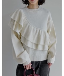 [2025AW COLLECTION]アシメフリルニットプルオーバー