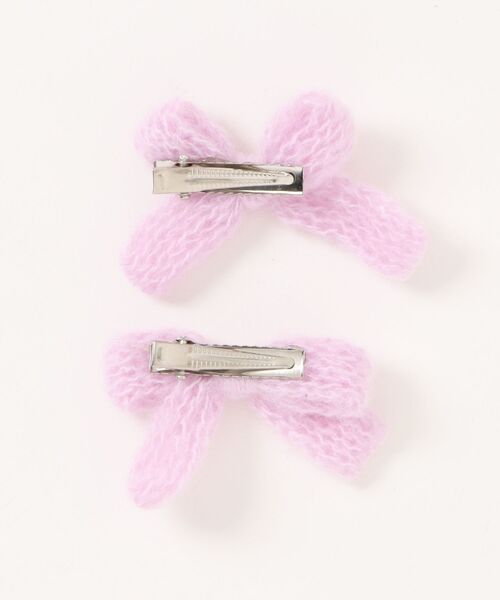 Mayree(メイリー)の「【float】ニット ミニリボン パステル カラー ヘアクリップ【2個セット】(バレッタ/ヘアクリップ・レディース・オフホワイト/パープル/ピンク/ブルー・FREE)」の16枚目の写真