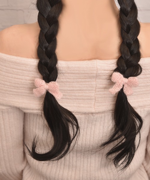 Mayree(メイリー)の「【float】ニット ミニリボン パステル カラー ヘアクリップ【2個セット】(バレッタ/ヘアクリップ・レディース・オフホワイト/パープル/ピンク/ブルー・FREE)」の20枚目の写真