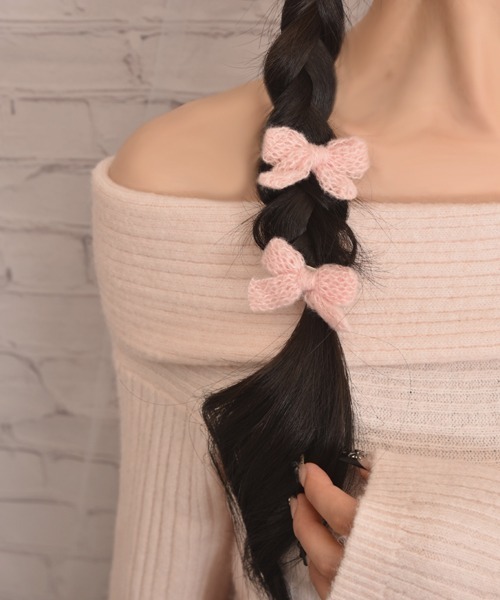 Mayree(メイリー)の「【float】ニット ミニリボン パステル カラー ヘアクリップ【2個セット】(バレッタ/ヘアクリップ・レディース・オフホワイト/パープル/ピンク/ブルー・FREE)」の21枚目の写真