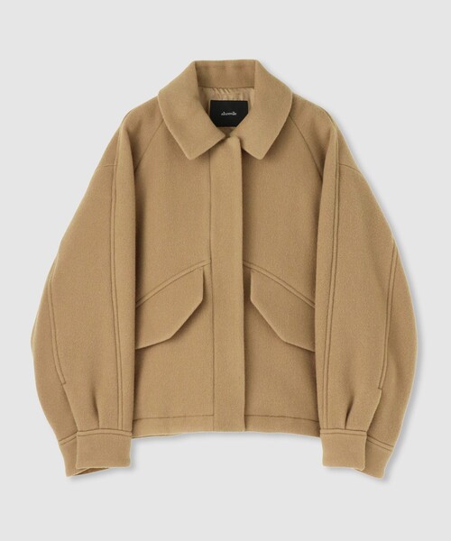 allureville（アルアバイル）の「ウールモッサステンカラーブルゾン（ブルゾン・レディース・ブラック/モカ・2）」の2枚目の写真