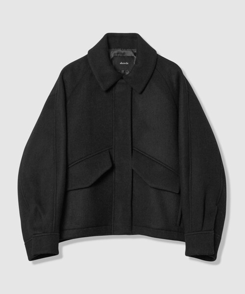 allureville（アルアバイル）の「ウールモッサステンカラーブルゾン（ブルゾン・レディース・ブラック/モカ・2）」の8枚目の写真