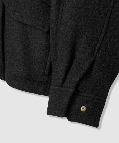 allureville（アルアバイル）の「ウールモッサステンカラーブルゾン（ブルゾン・レディース・ブラック/モカ・2）」の13枚目の写真
