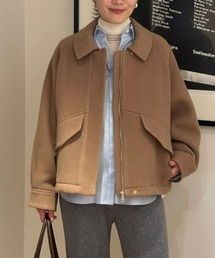 ウールモッサステンカラーブルゾン