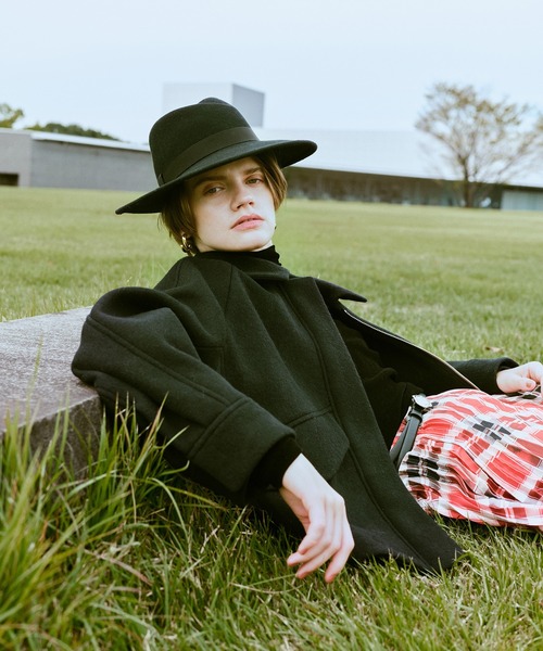 allureville（アルアバイル）の「ウールモッサステンカラーブルゾン（ブルゾン・レディース・ブラック/モカ・2）」の7枚目の写真