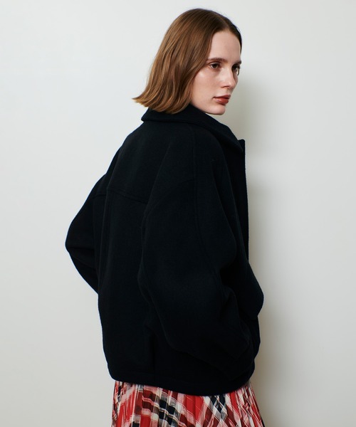 allureville（アルアバイル）の「ウールモッサステンカラーブルゾン（ブルゾン・レディース・ブラック/モカ・2）」の5枚目の写真