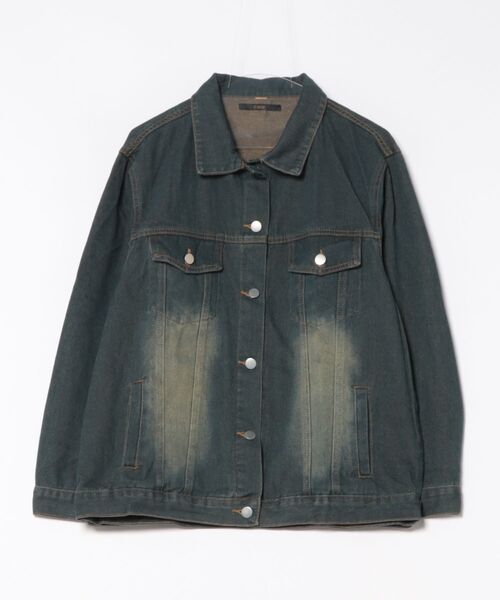Ritzy(リッツィー)の「ヴィンテージ調のダークデニムジャケット(デニムジャケット・レディース・ブルー・M/L)」の3枚目の写真