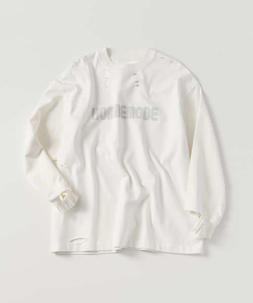 ILL'S(イルズ)の「ダメージ加工 ヘビーウェイトプリントT(Tシャツ/カットソー・メンズ・ホワイト/ブラック/イエロー・L/M)」の14枚目の写真