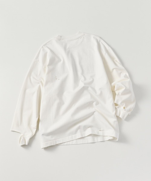 ILL'S(イルズ)の「ダメージ加工 ヘビーウェイトプリントT(Tシャツ/カットソー・メンズ・ホワイト/ブラック/イエロー・L/M)」の15枚目の写真