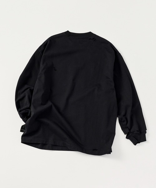 ILL'S(イルズ)の「ダメージ加工 ヘビーウェイトプリントT(Tシャツ/カットソー・メンズ・ホワイト/ブラック/イエロー・L/M)」の8枚目の写真